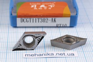 Вставка токарна (різець) DCGT11T302-АК RT10 BLADEWORLD 45 HRC