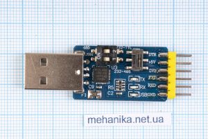 Перехідник (конвертер, адаптер, перетворювач) інтерфейсів USB, TLL, UART, RS232, RS485 на CP2102 (6in1)/USB-A