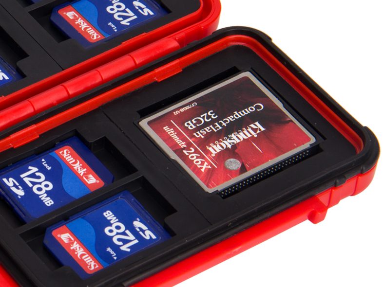 Кейс (футляр) для зберігання та транспортування SD/TF/microSD/CF карт пам`яті CB-101, зелений