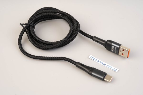 Кабель USB AM/USB Type-C, 100 см, 100W, нейлон