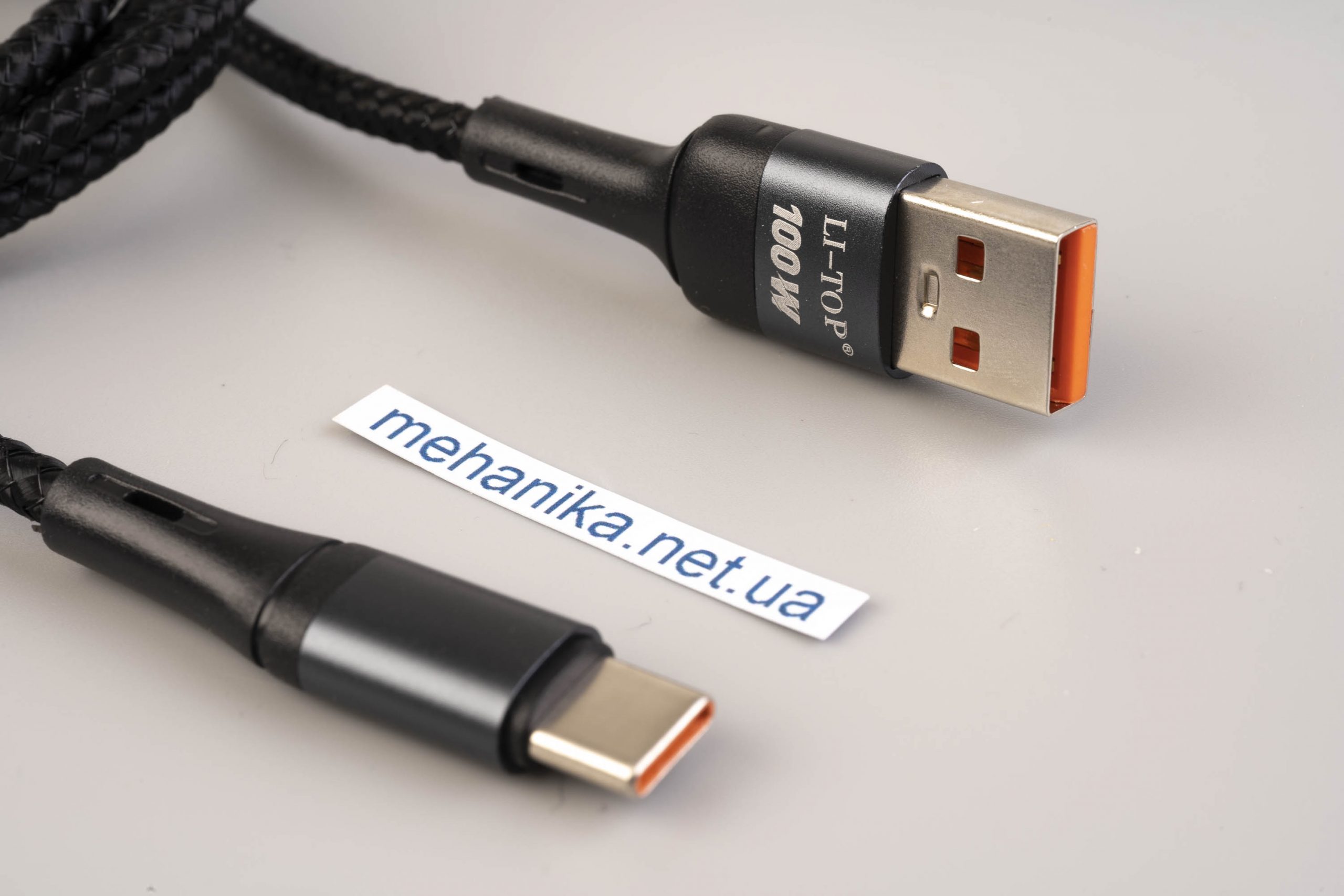 Кабель USB AM/USB Type-C, 100 см, 100W, нейлон