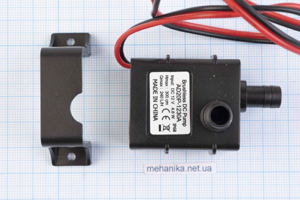 Занурювальний водяний насос, міні-помпа AD20P-1230A DC12V, 4 л/хв, малошумний