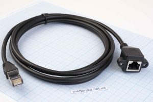 Адаптер-подовжувач Ethernet LAN (RJ45 Female/RJ45 Male) для встановлення в корпус, 200 см
