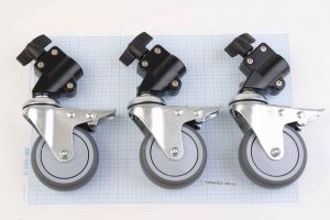 Колеса для студійних стійок та журавлів CS25S (19-22мм), комплект 3 шт