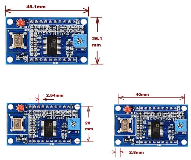 Генератор сигналу, синтезатор частоти DDS HC-SR08 на базі AD9833 для Arduino