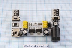 Модуль живлення макетних плат MB-102 3.3/5V, miniUSB
