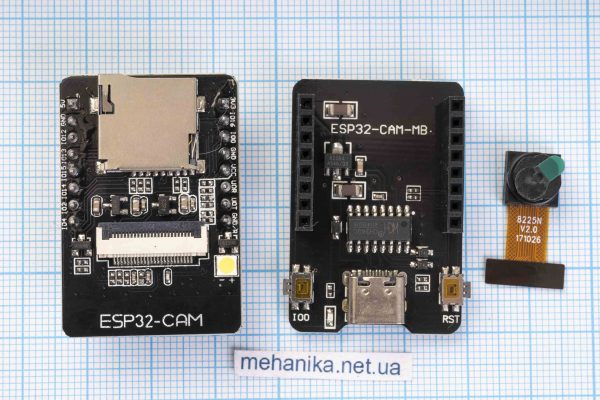 Модуль ESP32-CAM (8M x 8bits) з камерою OV2640, WiFi/Bluetooth, AI-Thinker HW-818 + ESP32-CAM MB Type-C