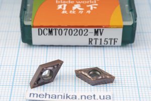 Вставка токарна (різець) DCMT070202-MV RT15TF BLADEWORLD 55 HRC