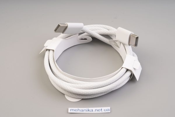 Кабель USB Type-C/USB Type-C, 100 см, 6А, плетений, підтримка iPhone 15
