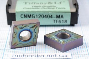Вставка токарна (різець) CNMG120404-MA TF618 TIFFANY 60 HRC, двохстороння