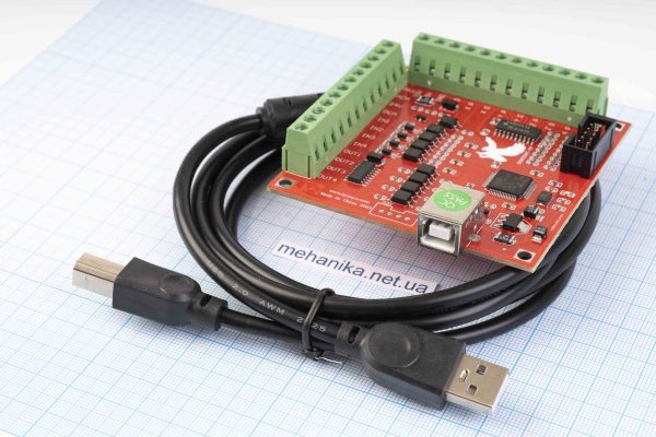 Плата управління ЧПУ, MACH3 BSMCE04U-PP USB контролер, 4 осі + кабель 150 см