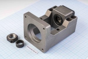 Кронштейн HM12-57 для крокового двигуна NEMA23(57) з опорою BK12 для ШВП 1605, алюміній
