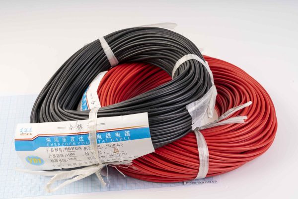 Кабель термостійкий силіконовий, супергнучкий 14AWG