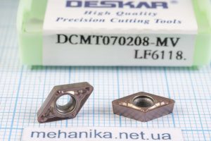 Вставка токарна (різець) DCMT070208-MV LF6118 DESCAR 55 HRC