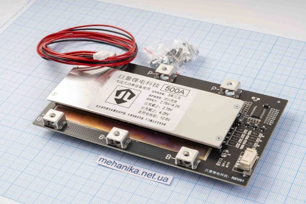 BMS-контролер заряду для Li-Ion, 3S/500A/12.6V