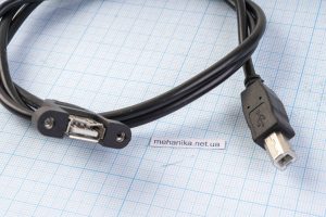 Адаптер-подовжувач USB 2.0 (USB-A Female/USB-B Male) для встановлення в корпус, 100 см