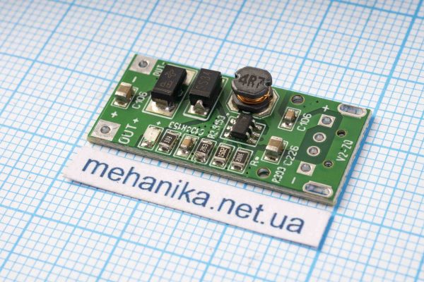 Перетворювач напруги підвищуючий, DC-DC, 3-6V/9V 0.5A 6W, 29 мм x 13.5 мм