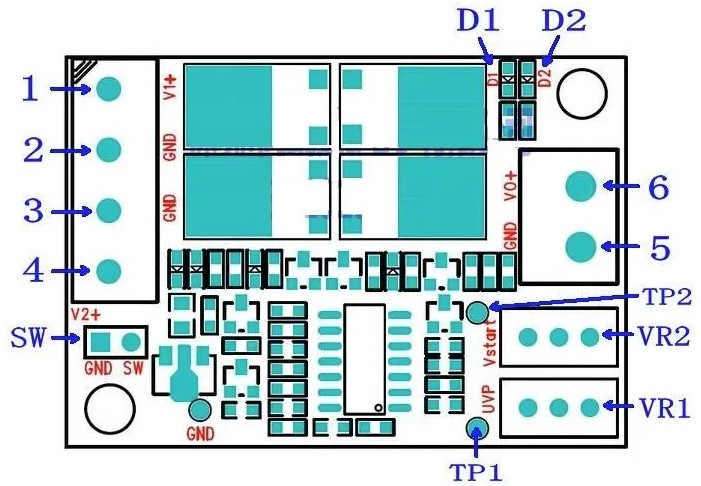 Плата UPS, автоматичний перемикач джерела живлення PowerPath SW02, DC 6-36V/15А