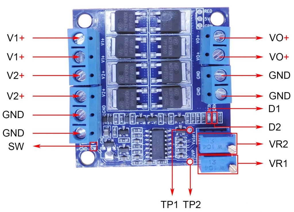 Плата UPS, автоматичний перемикач джерела живлення PowerPath SW03, DC 6-36V/40А