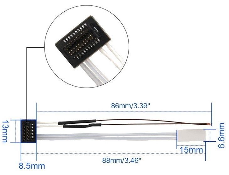 Нагрівальний елемент керамічний та термістор до Bambu Lab P1P/P1S, 24V/48W