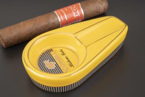 Попільничка для сигар, керамічна, овальна 12 см – Жовтий