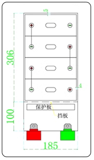 Ящик (бокс, корпус) металевий для 4-ох акумуляторів LiFePO4 280Ah/304Ah (405 мм х 185 мм х 255 мм)
