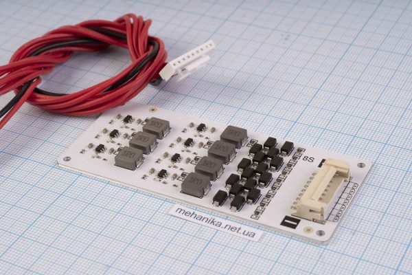 Балансир активний конденсаторний, 8S Li-Ion/LiFePO4, 2.0-4.5V/2А, на алюмінієвій пластині