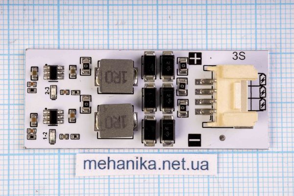 Балансир активний конденсаторний, 3S Li-Ion/LiFePO4, 2.0-4.5V/2А, на алюмінієвій пластині
