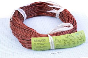 Кабель термостійкий силіконовий, супергнучкий 2х30AWG (червоний+чорний)