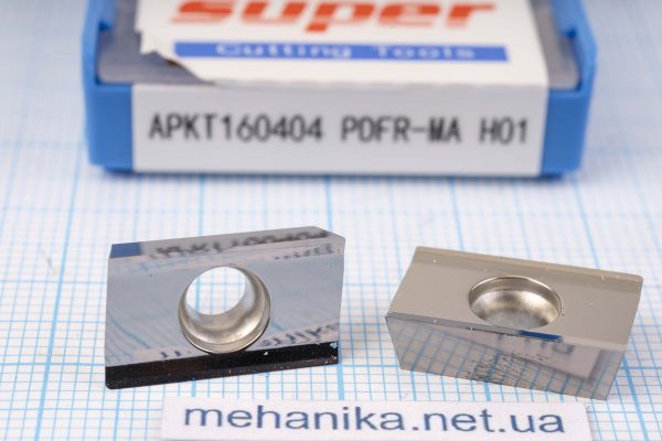 Вставка фрезерна (різець) APKT160404PDFR-MA H01 SUPER 45 HRC