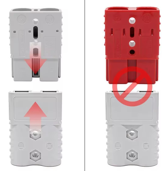 Роз’єм акумуляторний (силовий) Anderson SB50, 50A/600V (червоний)