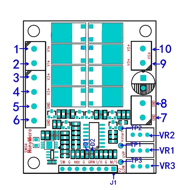 Плата UPS, автоматичний перемикач джерела живлення PowerPath SW04, DC 10-60V/30А