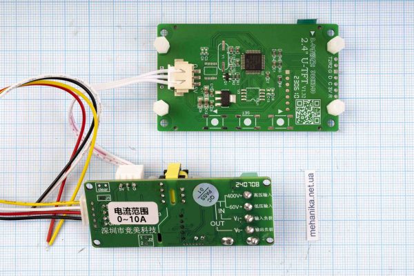 Ватметр (вольтметр, амперметр) цифровий SUI-201, DC 0-400V/10A, з дисплеєм 2.4"