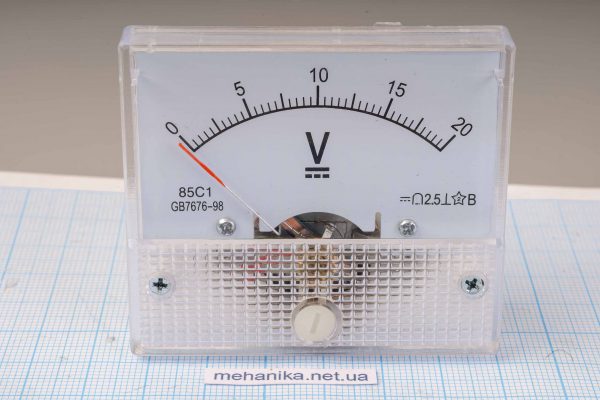 Вольтметр постійного струму 20V (стрілковий)