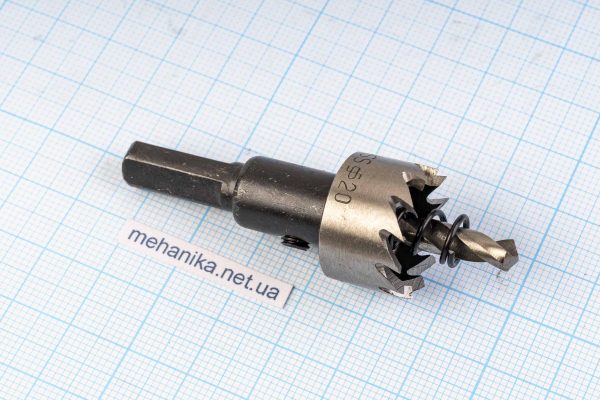 Коронка для металу HSS з направляючим свердлом