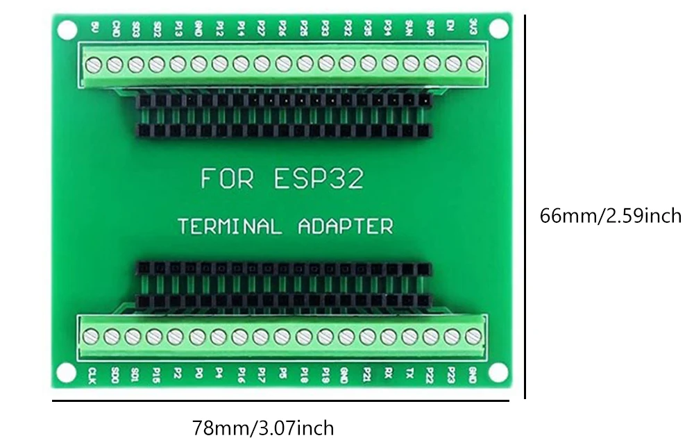 Плата розширення для ESP32, термінальний адаптер, 38 контактів (38 PIN)