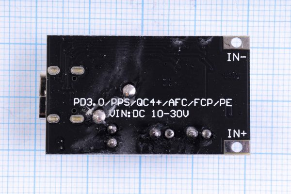 Модуль швидкої зарядки CTP01C з підтримкою QC3.0, DC10-30V 24W, знижуючий, USB Type-C