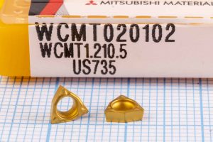Вставка токарна (різець) WCMT020102-MS US735 MITSUBISHI HRC 65