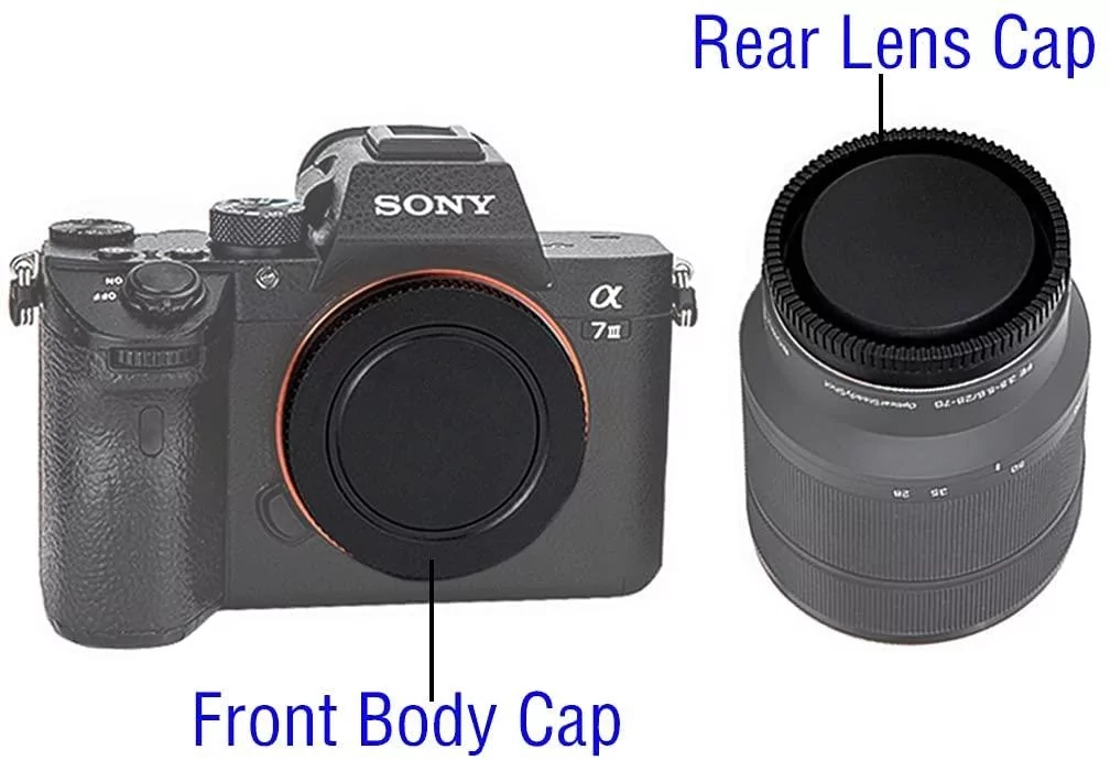 Комплект кришок для Sony E-mount (задня об'єктива + корпус камери) для бездзеркальних камер