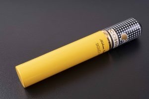 Футляр (кейс) для 1-ї сигари, алюмінієвий, жовтий, COHIBA Siglo VI