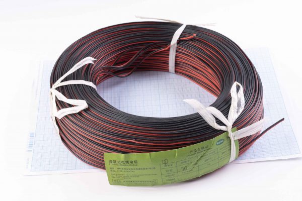 Кабель термостійкий силіконовий, супергнучкий 2х20AWG (червоний+чорний)