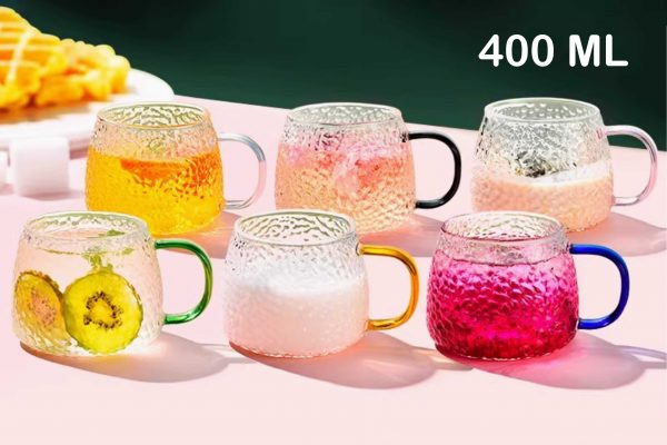 Чашка скляна "Крига" 400 мл, 7.2 х 9 см