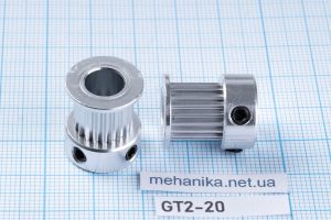 Шків зубчастий GT2, 20 зубів, ремінь 9 мм, отвір 5 мм