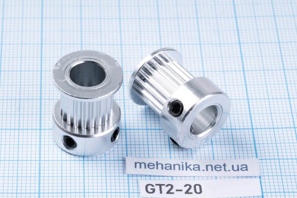 Шків зубчастий GT2, 20 зубів, ремінь 9 мм, отвір 5 мм