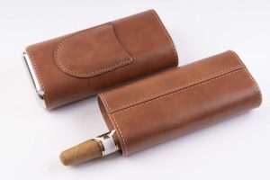 Футляр (кейс) для 3-ох сигар, екошкіра - Коричневий