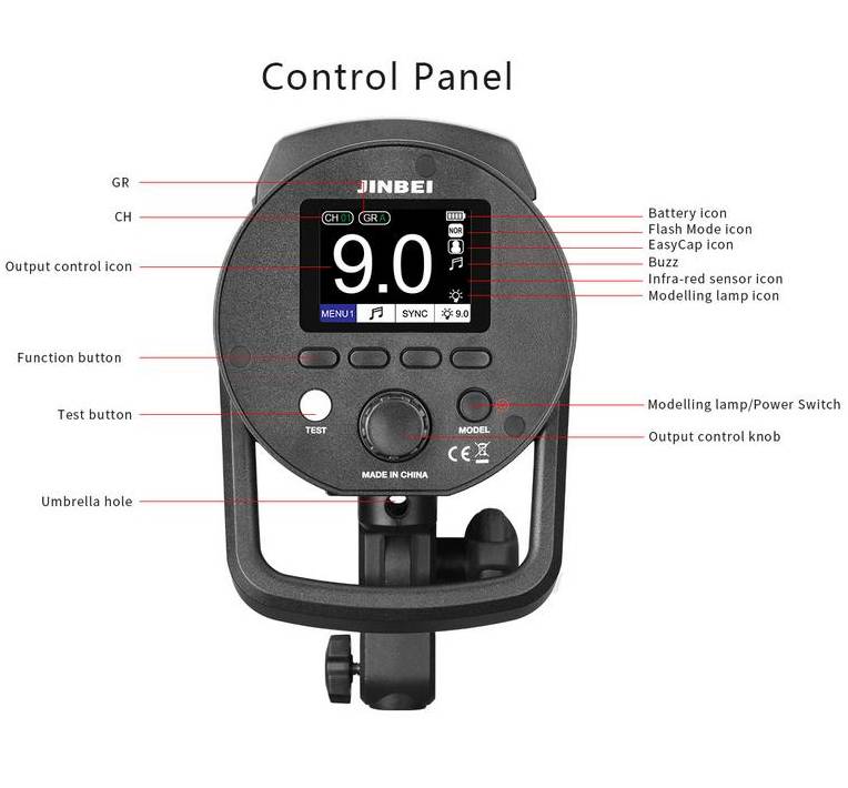 Фотоспалах Jinbei HD-601 з акумулятором та кейсом