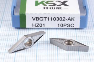Вставка токарна (різець) VBGT110302-AK HZ01 KSX 45 HRC