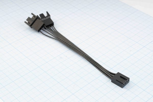 Кабель-розгалужувач 4-Pin PWM для вентиляторів (1 до 2), сумісний з 3-Pin, 10 см
