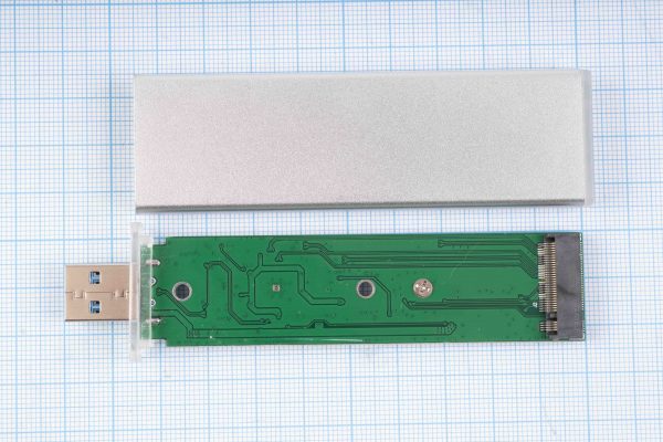 Адаптер-кейс для SSD M.2 SATA (NGFF) 2242/2260/2280, USB-A 3.0