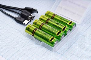 Акумулятор-батарейка пальчикова, АА 1.5V 2800 mWh Type-C, комплект 4 шт + кабель